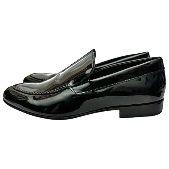 Bruno Magli Men's Slip on Loafers Shoes Patent Leather Size 10.5 M Made in Italy - Picture 10 of 10